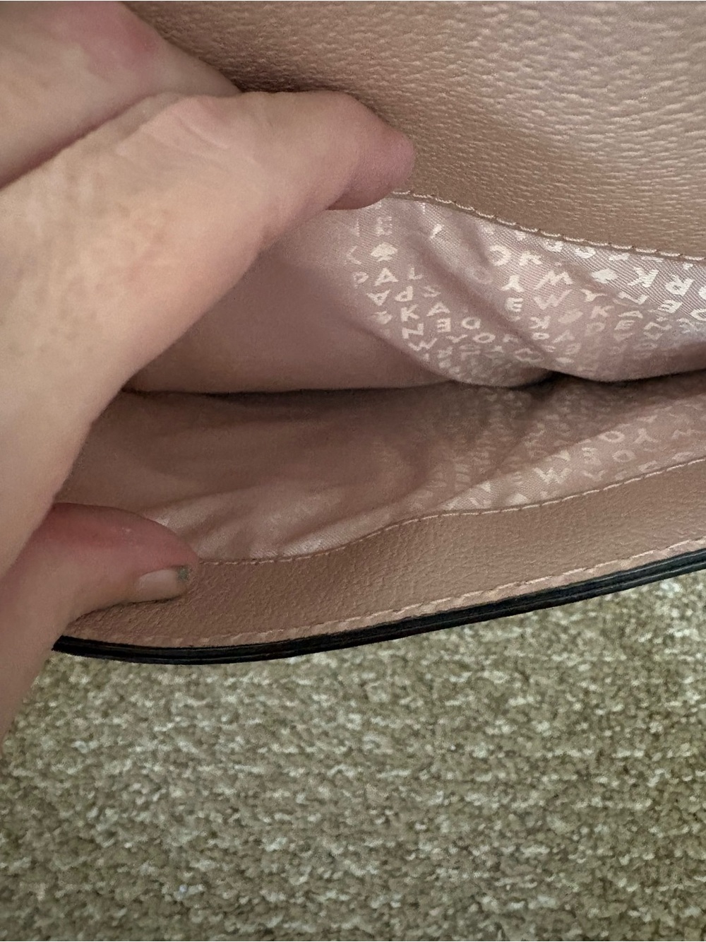 kate spade Pale Pink Pebbled Leather Tote - Picture 2 of 7